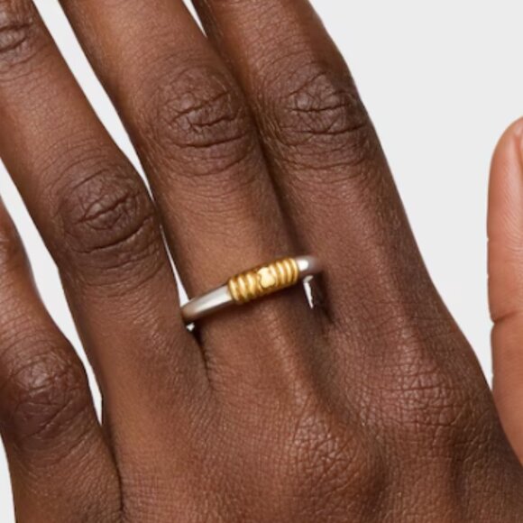 Tous Lure Sterling Silver and Vermeil Open ring Size 7 and Up - Picture 4 of 4